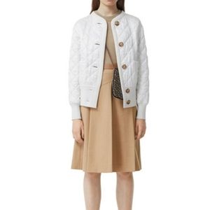 burberry quilted jacket womens white